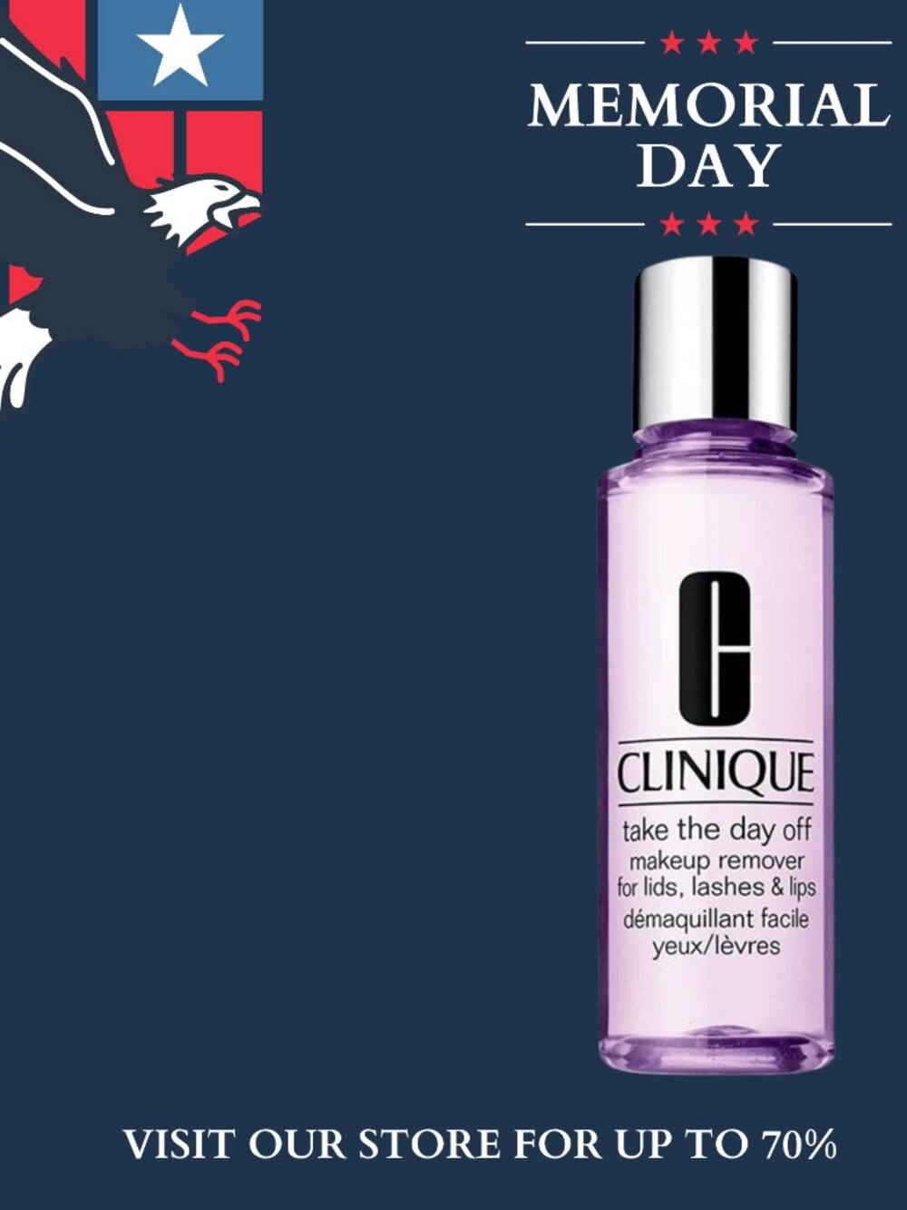 Clinique Mini Take The Day Off Makeup Remover For Lids, Lashes & Lips 1.7 Oz